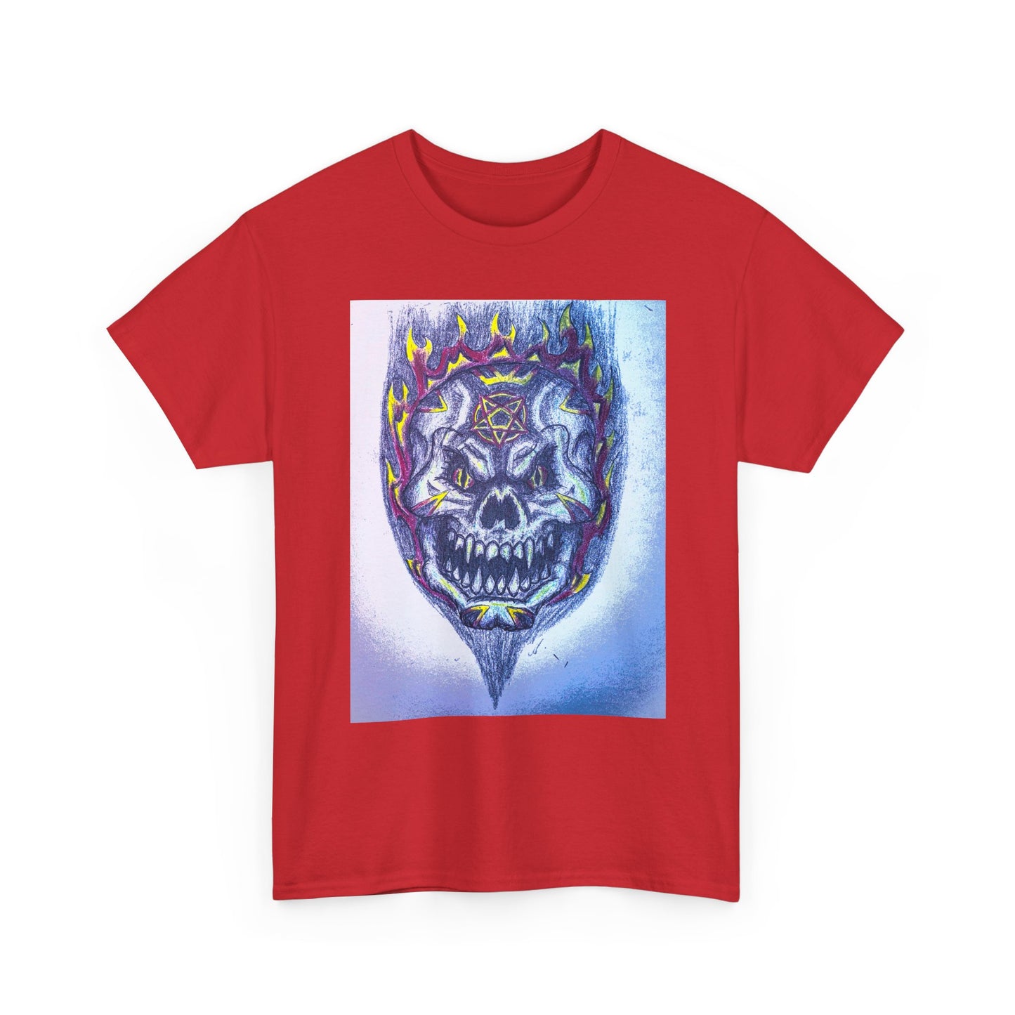 Edgy Skull Graphic Tee, Unisex Heavy Cotton T-Shirt for Halloween, Music Festivals, Everyday Wear, Gifts for Him and Her