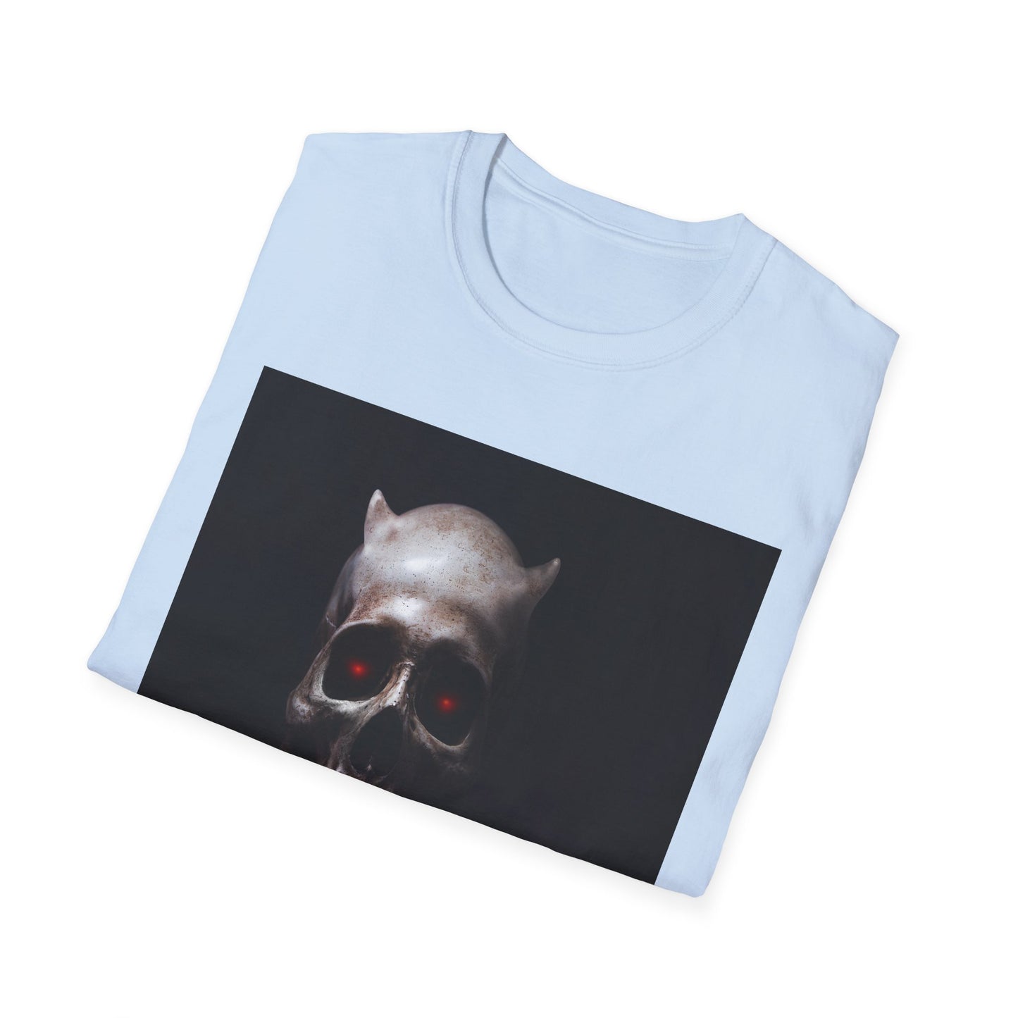 Spooky Skull BOO Halloween Tee, Unisex Softstyle T-Shirt, Halloween Apparel, Casual Ghost Shirt, October Fun Wear, Boo T-Shirt