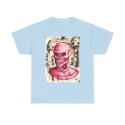 Vibrant Skull Graphic Tee, Unisex Heavy Cotton Shirt, Art Tee, Halloween Apparel, Edgy Casual Wear, Unique Gift
