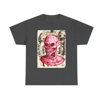 Vibrant Skull Graphic Tee, Unisex Heavy Cotton Shirt, Art Tee, Halloween Apparel, Edgy Casual Wear, Unique Gift