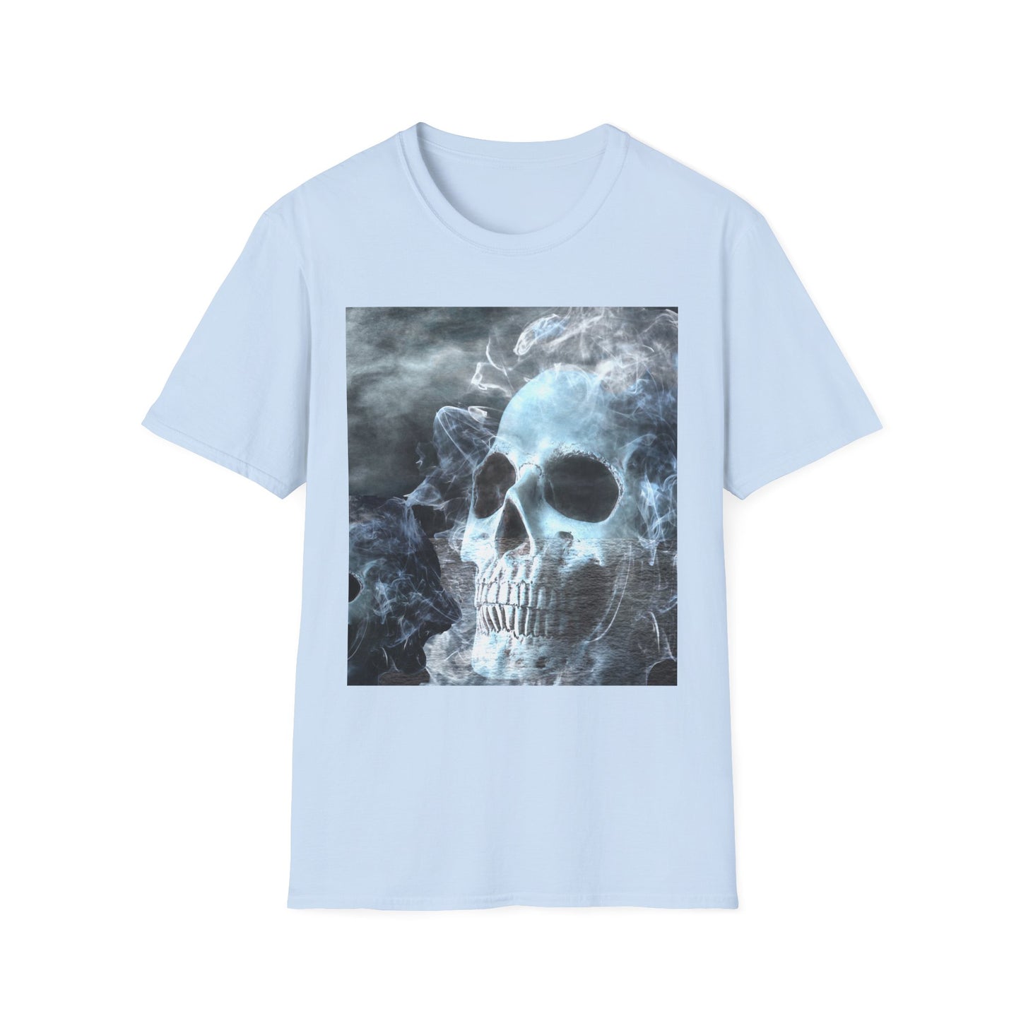 Eerie Skull Graphic T-Shirt for Dark Aesthetic Lovers, Unisex Casual Wear, Halloween Tee, Alternative Fashion