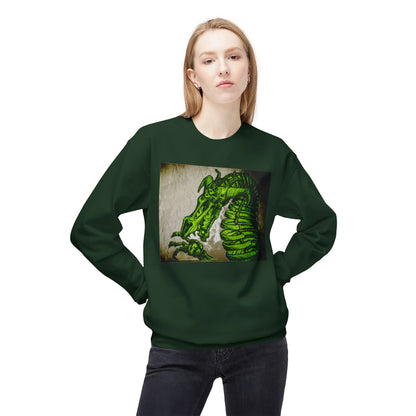 Vintage Green Dragon Unisex Midweight Softstyle Fleece Crewneck Sweatshirt