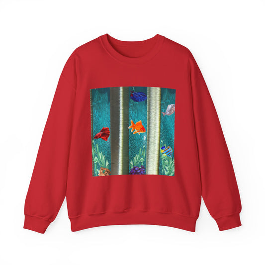 Vibrant Aquatic Sweatshirt - Cozy Outfit, Unique Gift, Everyday Comfort, Relaxing Atmosphere, Ocean Lover's Apparel