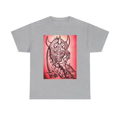 Bold Graphic Tee with Gothic Dragon Design, Unisex Cotton Shirt, Unique Art Tee, Oversized Casual Top, Gift for Art Lovers