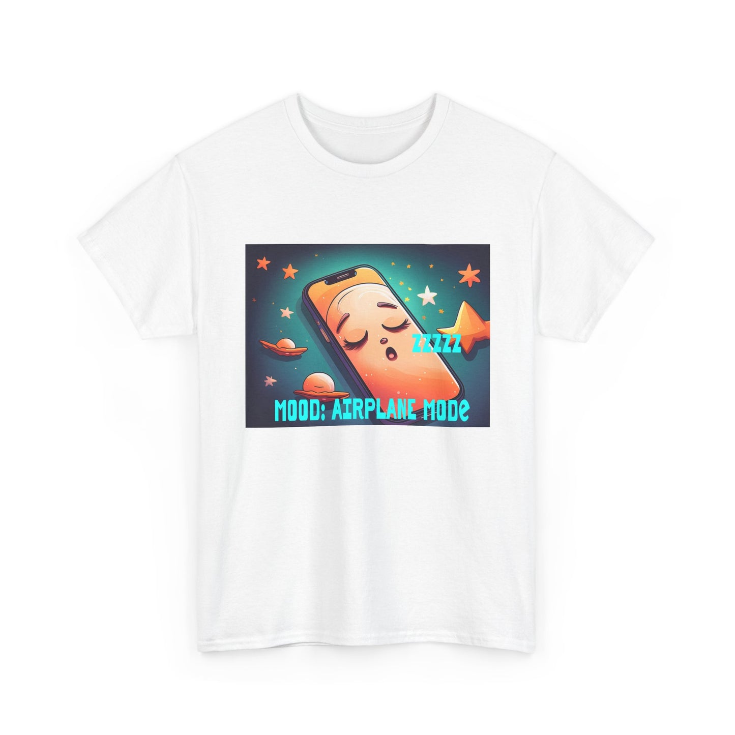 Tee Shirt - Airplane Mode Cute Phone Sleeping Design