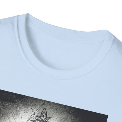 Celtic Cross Graphic Tee, Unisex Softstyle T-Shirt, Spiritual Cross Design Shirt, Casual Wear, Gift for Him/Her