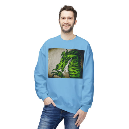 Vintage Green Dragon Unisex Midweight Softstyle Fleece Crewneck Sweatshirt
