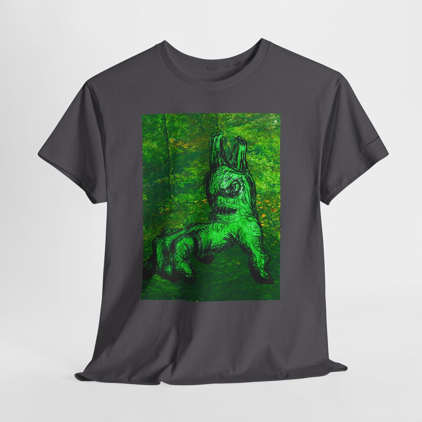 Graphic Tee — Neon Green Fantasy Art