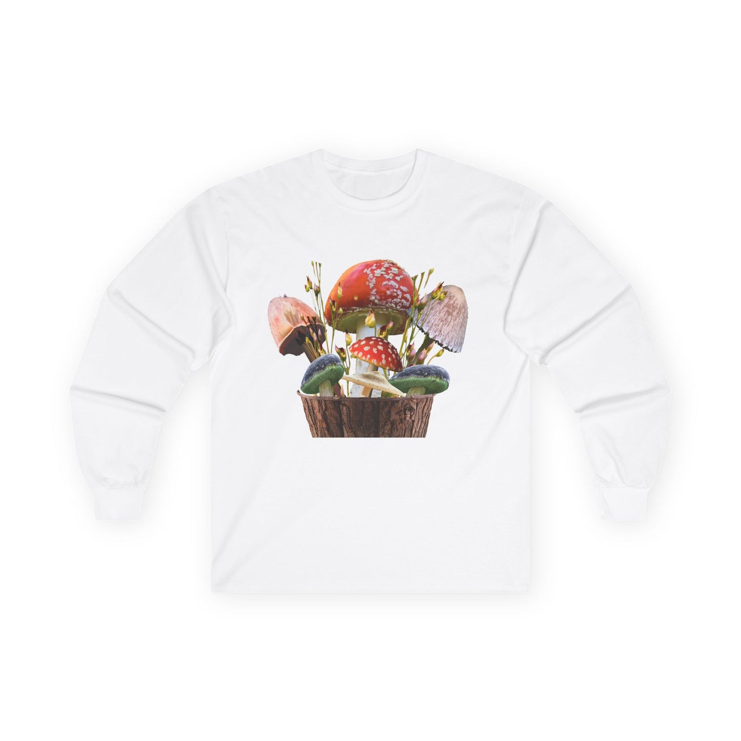 Whimsical Mushroom Long Sleeve Tee | Nature Lover Gift, Fall Fashion, Unisex Tee, Eco-Conscious Style, Cozy Everyday Wear