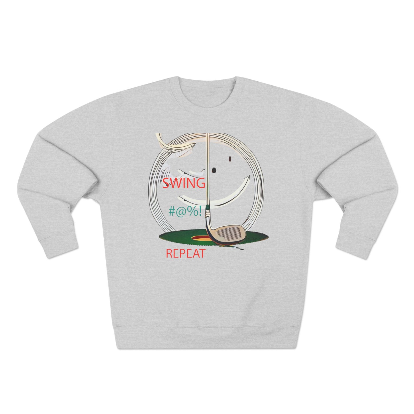 Golf Lover's Swing Unisex Crewneck Sweatshirt: Swing, Repeat, Perfect for Gifts, Sports Enthusiasts, Casual Wear, and Holidays