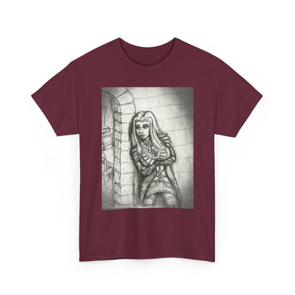Fantasy Female Elf B & W Unisex Tee