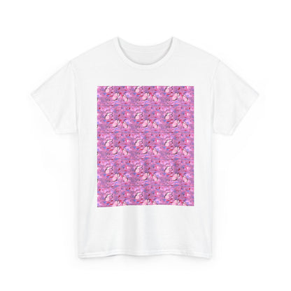 Colorful Repeating Floral Pattern Tee, Unisex T-Shirt, Spring Fashion, Gift for Her, Casual Wear, Eco-Friendly Apparel, Birthday Gift