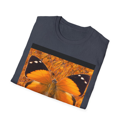 Butterfly Vibe Unisex Softstyle T-Shirt, Casual Wear, Nature Lover Gift, Eco-Friendly Apparel, Spring Fashion, Art Tee