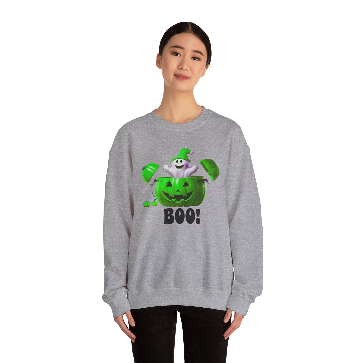 Halloween BOO Crewneck Sweatshirt, Unisex Boo Sweater for Fall Celebrations, Ghosts and Pumpkins Sweatshirt, Spooky Season Apparel, [...]