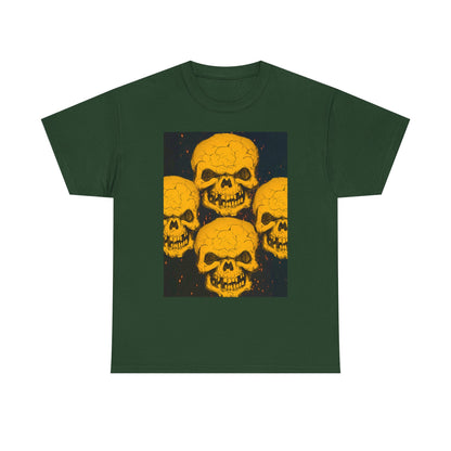 Halloween Skull  Graphic Tee, Unisex Heavy Cotton Tee, Graphic T-Shirt, Casual Wear, Unique Halloween Style, Perfect for Parties