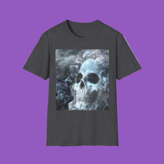 Eerie Skull Graphic T-Shirt for Dark Aesthetic Lovers, Unisex Casual Wear