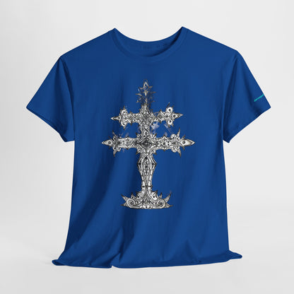 Graphic Tee — Gothic Cross Illustration Shirt