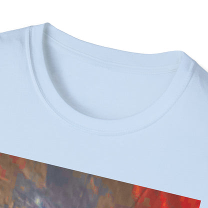 Vibrant Adventure motorcycle T-Shirt | Unisex Softstyle Tee, Casual Streetwear, Trendy Graphic Top, Unique Gift for Travelers, Colorful Artwork Shirt