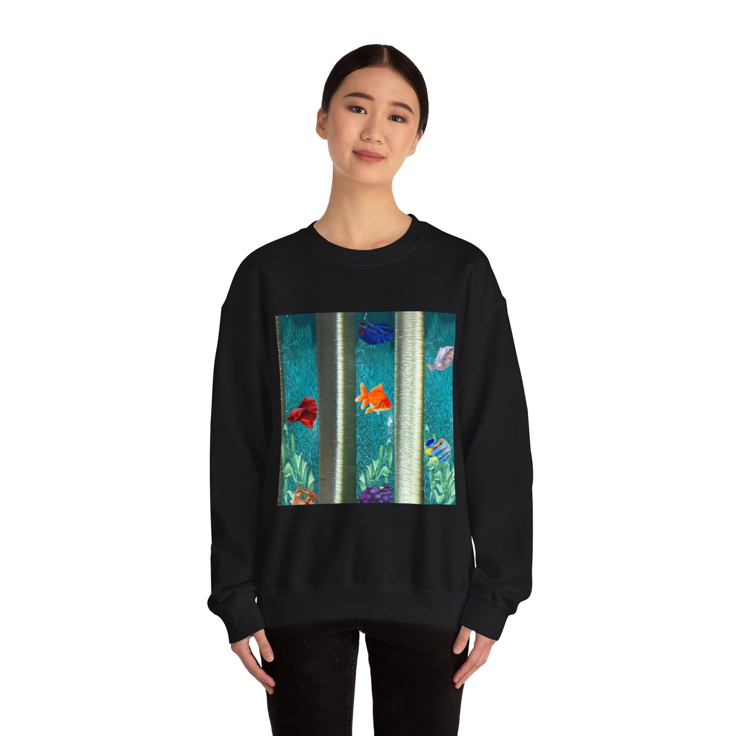 Vibrant Aquatic Sweatshirt - Cozy Outfit, Unique Gift, Everyday Comfort, Relaxing Atmosphere, Ocean Lover's Apparel