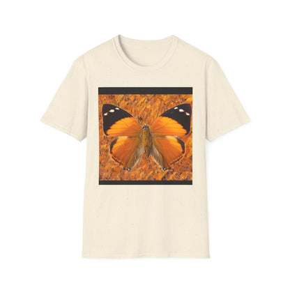 Butterfly Vibe Unisex Softstyle T-Shirt, Casual Wear, Nature Lover Gift, Eco-Friendly Apparel, Spring Fashion, Art Tee