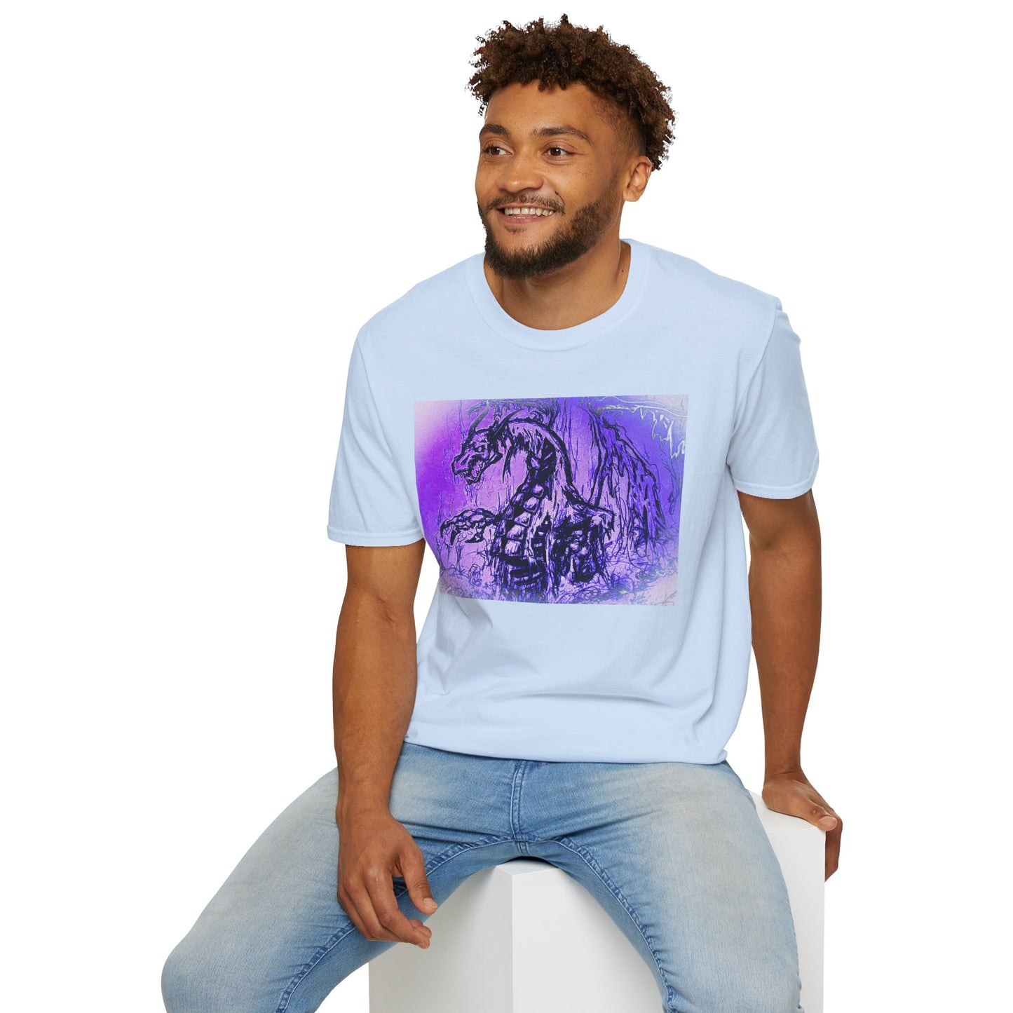 Dragon T-Shirt in Purple Tones - Unisex