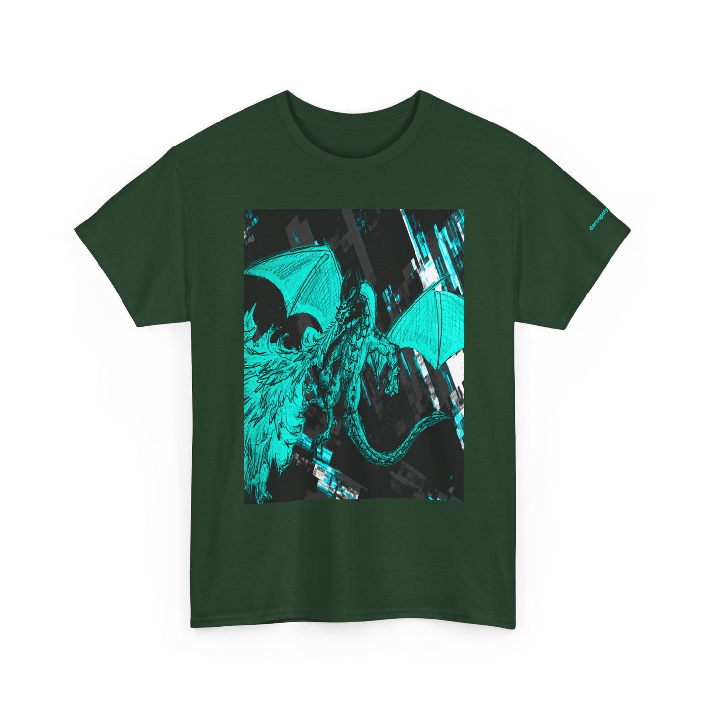 Dragon Graphic Tee — Neon Green Fantasy Dragon T-Shirt