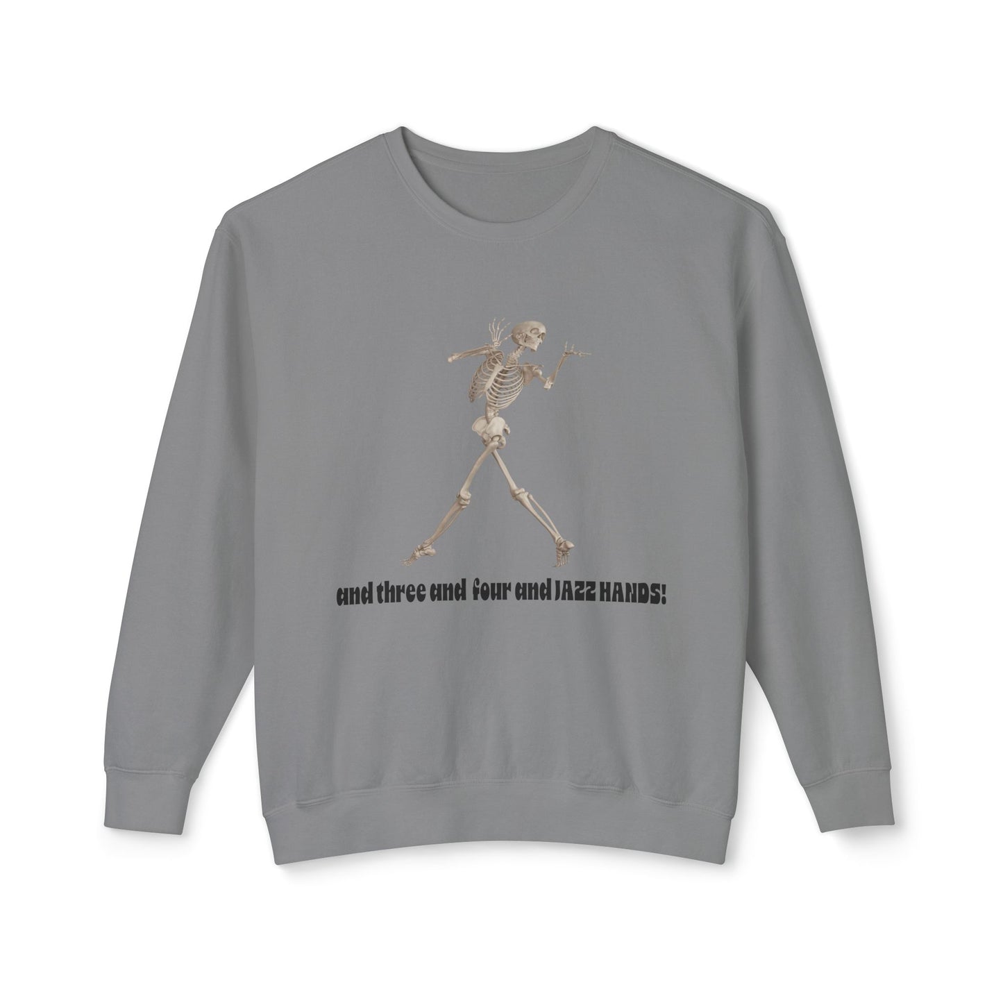 Skeleton Dance Unisex Lightweight Crewneck Sweatshirt, Halloween Sweater, Funny Gift, Casual Wear, Dance Lovers Sweatshirt, Unique Apparel