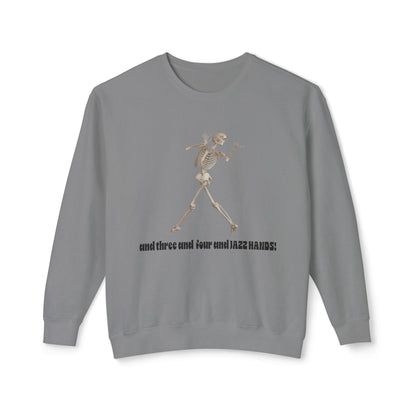 Skeleton Dance Unisex Lightweight Crewneck Sweatshirt, Halloween Sweater, Funny Gift, Casual Wear, Dance Lovers Sweatshirt, Unique Apparel