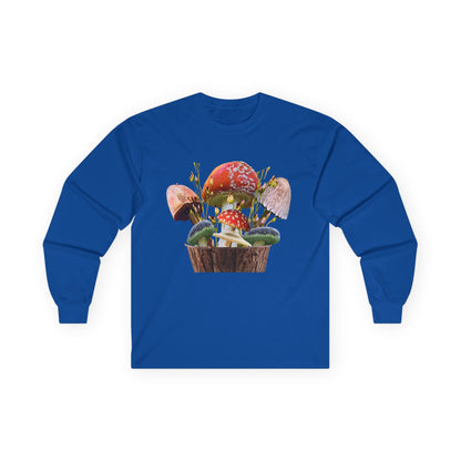 Whimsical Mushroom Long Sleeve Tee | Nature Lover Gift, Fall Fashion, Unisex Tee, Eco-Conscious Style, Cozy Everyday Wear