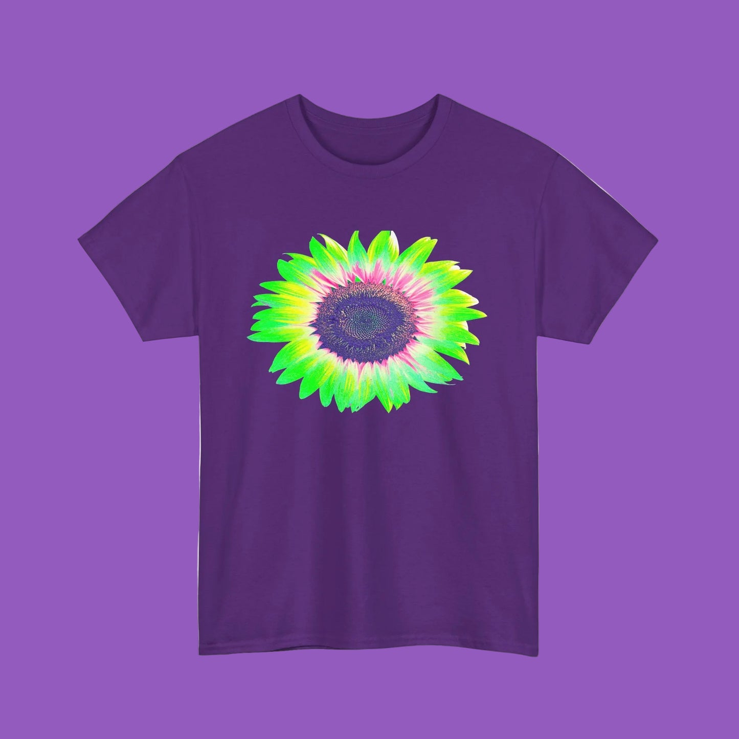 Neon Green Psychedelic Sunflower Tee
