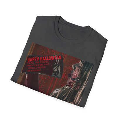 Halloween Horror Movie Axe Girl Unisex T-Shirt, Spooky Gift, Graphic Tee, Halloween Costume, Casual Wear, Men’s & Women’s Tee