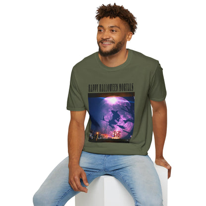 Halloween Graphic Tee, Witch Unisex Softstyle T-Shirt, Spooky Apparel, Trick or Treat Shirt, Halloween Gifts, Fall Fashion