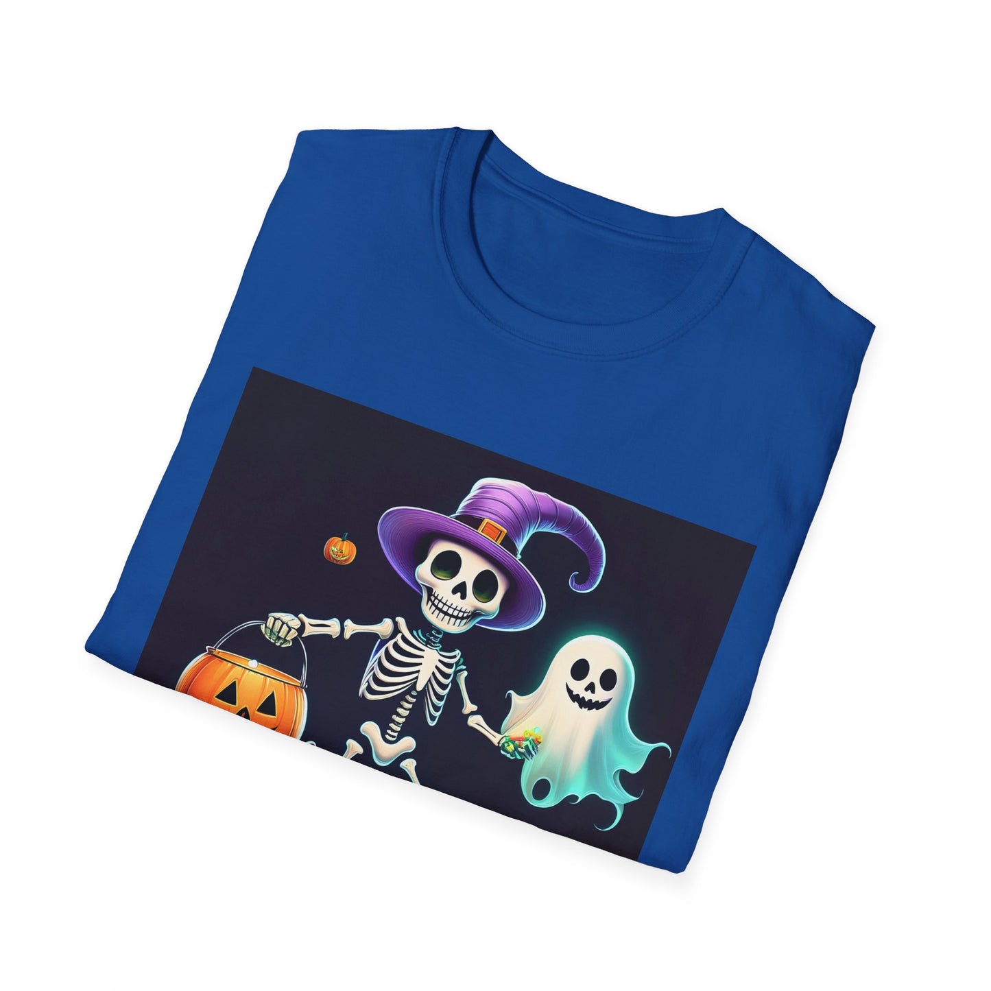 Halloween Skeleton Unisex T-Shirt, Trick or Treat Tee, Spooky Season Apparel, Ghost Theme Shirt, Halloween Costume Top