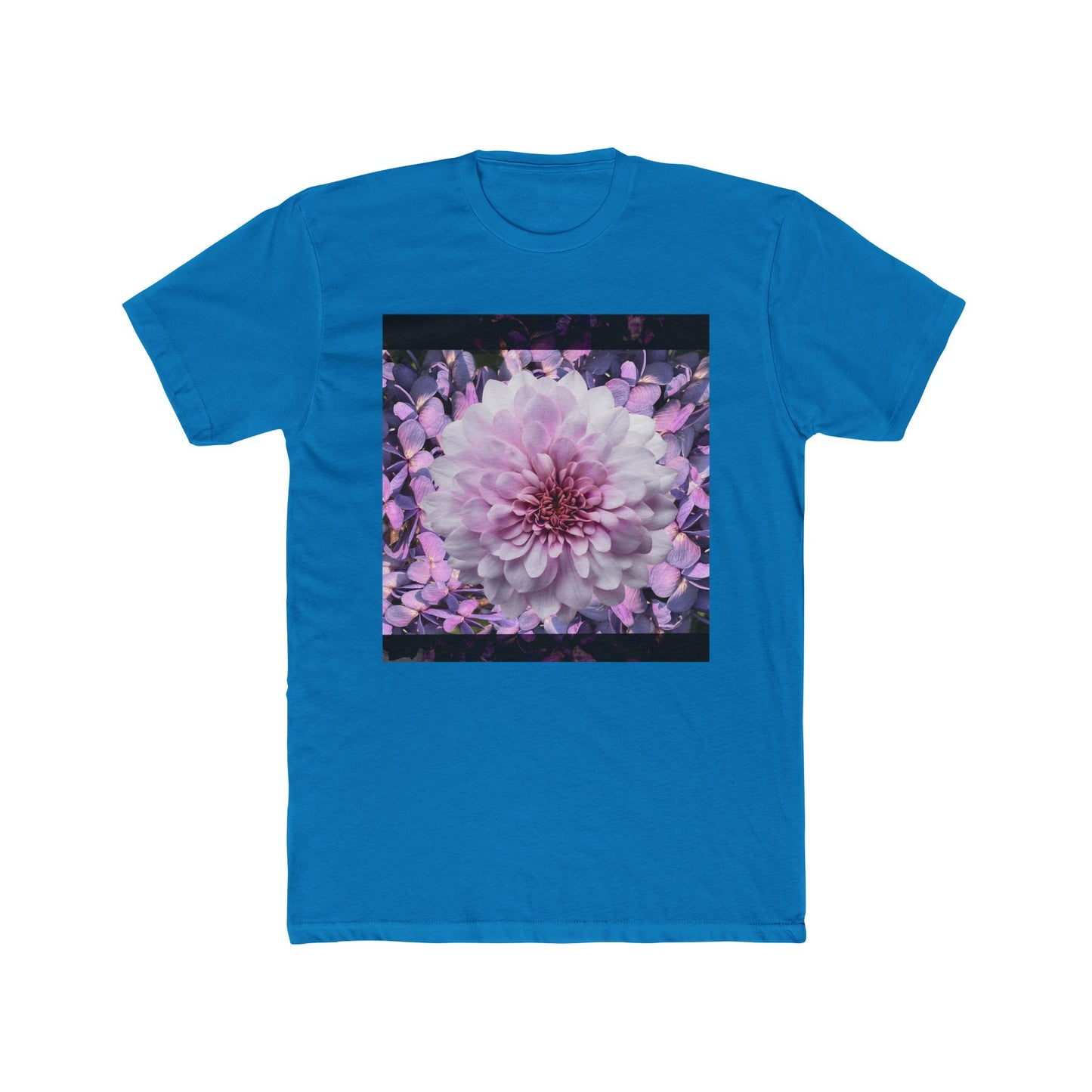 Floral Lilacs Bloom Unisex Cotton Crew Tee, Floral T-Shirt, Summer Outfit, Gift for Nature Lovers, Eco-Friendly Apparel, Botanical Tee