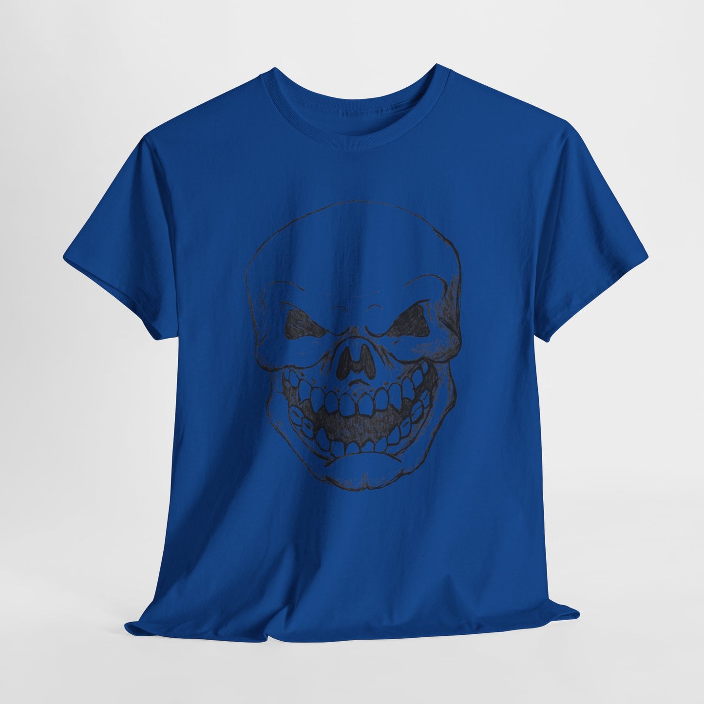 Sketched Skull Tee — Grinning Skull Graphic T-Shirt
