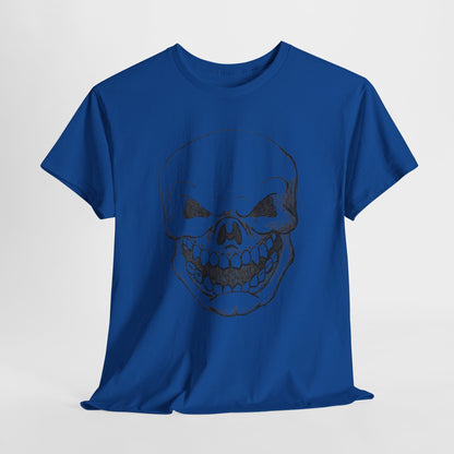 Sketched Skull Tee — Grinning Skull Graphic T-Shirt