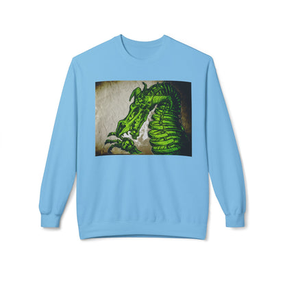 Vintage Green Dragon Unisex Midweight Softstyle Fleece Crewneck Sweatshirt