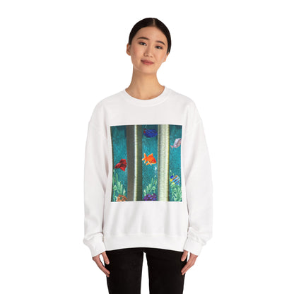 Vibrant Aquatic Sweatshirt - Cozy Outfit, Unique Gift, Everyday Comfort, Relaxing Atmosphere, Ocean Lover's Apparel