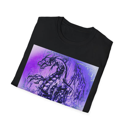 Dragon T-Shirt in Purple Tones - Unisex