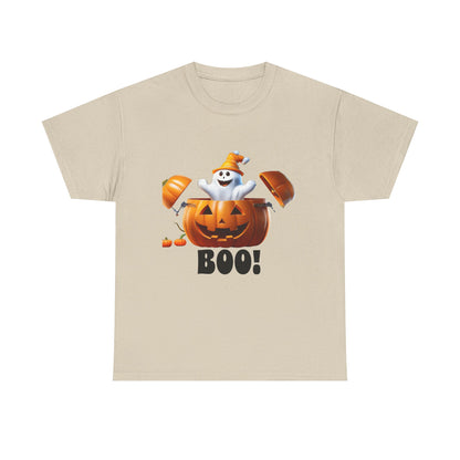 Halloween Jack-in-the-Box, unisex cotton tee