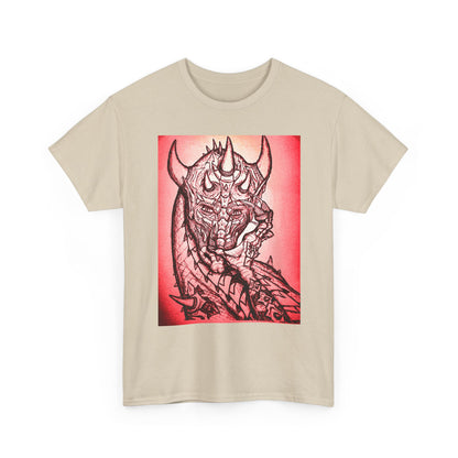 Bold Graphic Tee with Gothic Dragon Design, Unisex Cotton Shirt, Unique Art Tee, Oversized Casual Top, Gift for Art Lovers