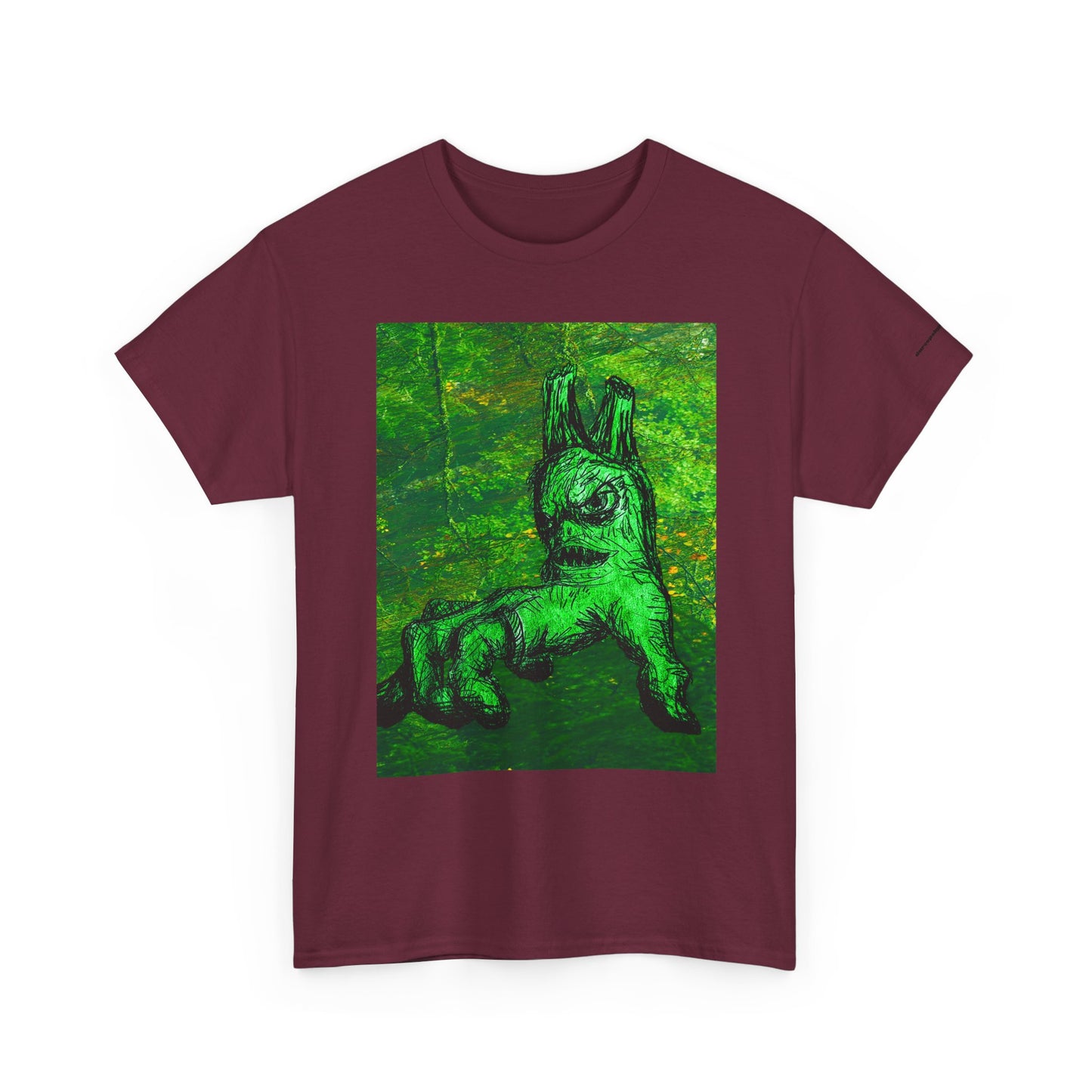 Graphic Tee — Neon Green Fantasy Art