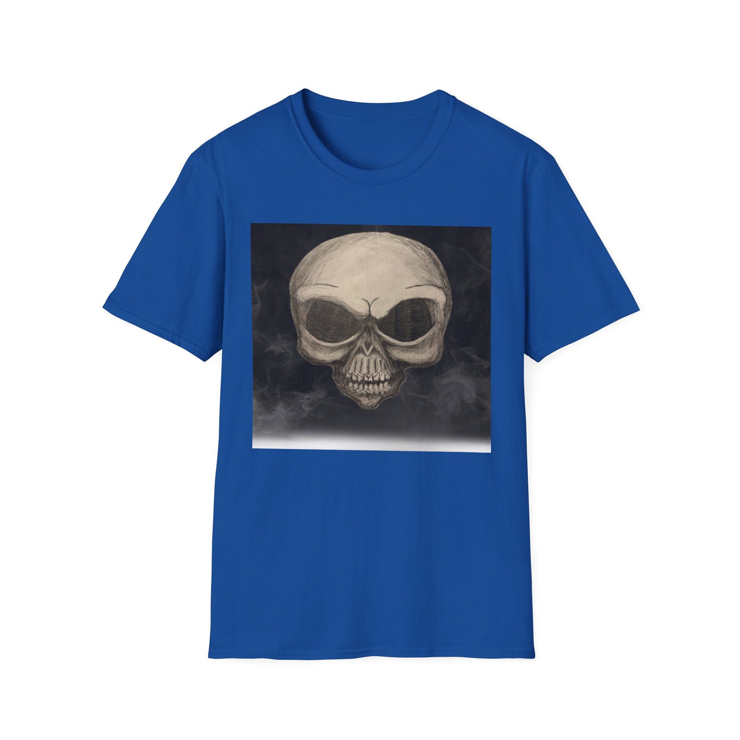 Skull Art Unisex Softstyle T-Shirt - Edgy Graphic Tee for Halloween, Festival Wear, Music Lovers, Gift Idea, Casual Style