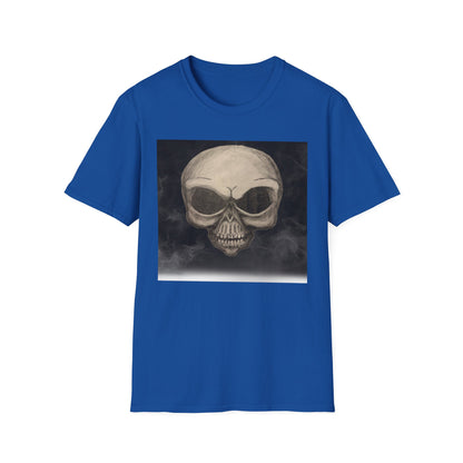 Skull Art Unisex Softstyle T-Shirt - Edgy Graphic Tee for Halloween, Festival Wear, Music Lovers, Gift Idea, Casual Style