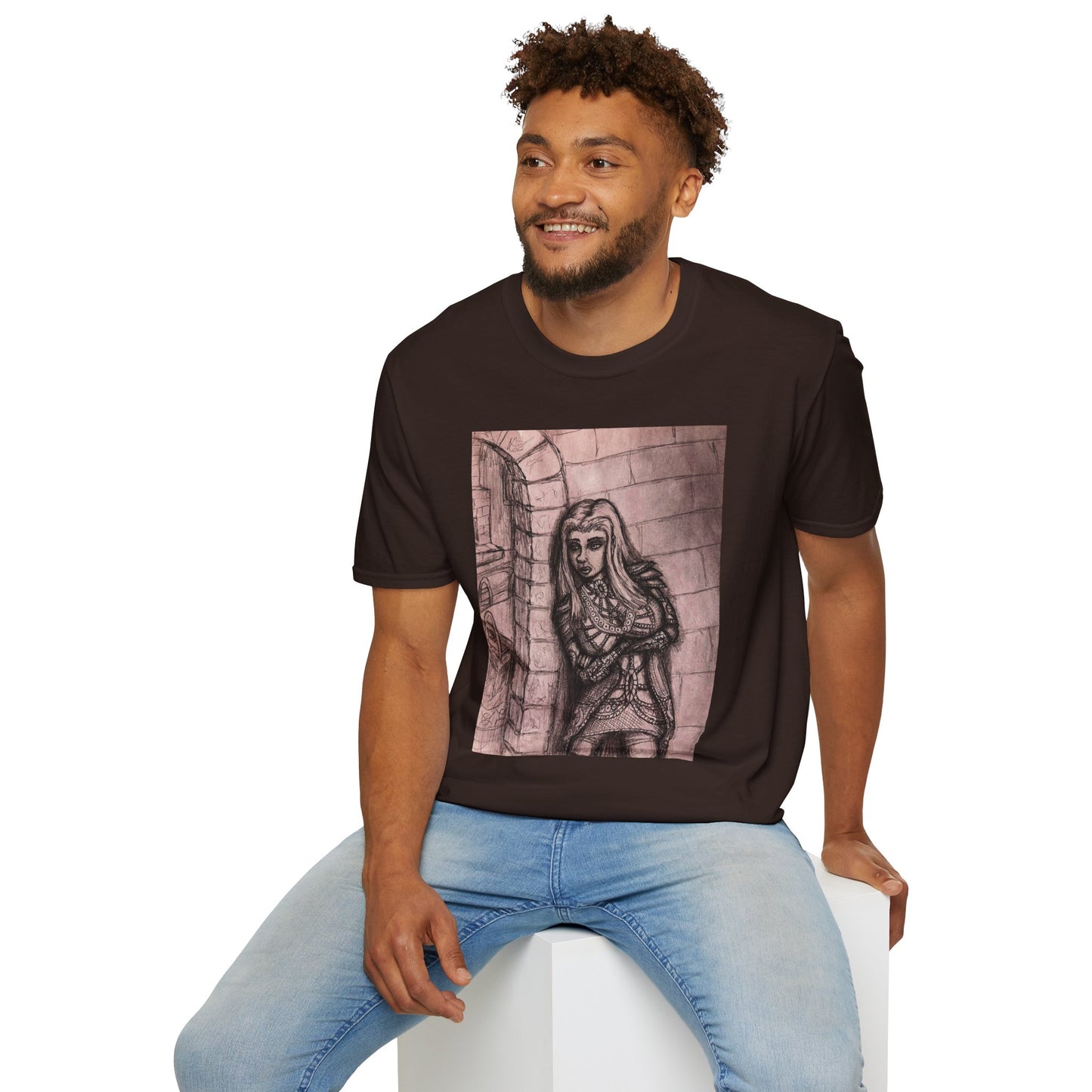 Fantasy Elf Warrior Unisex Softstyle T-Shirt