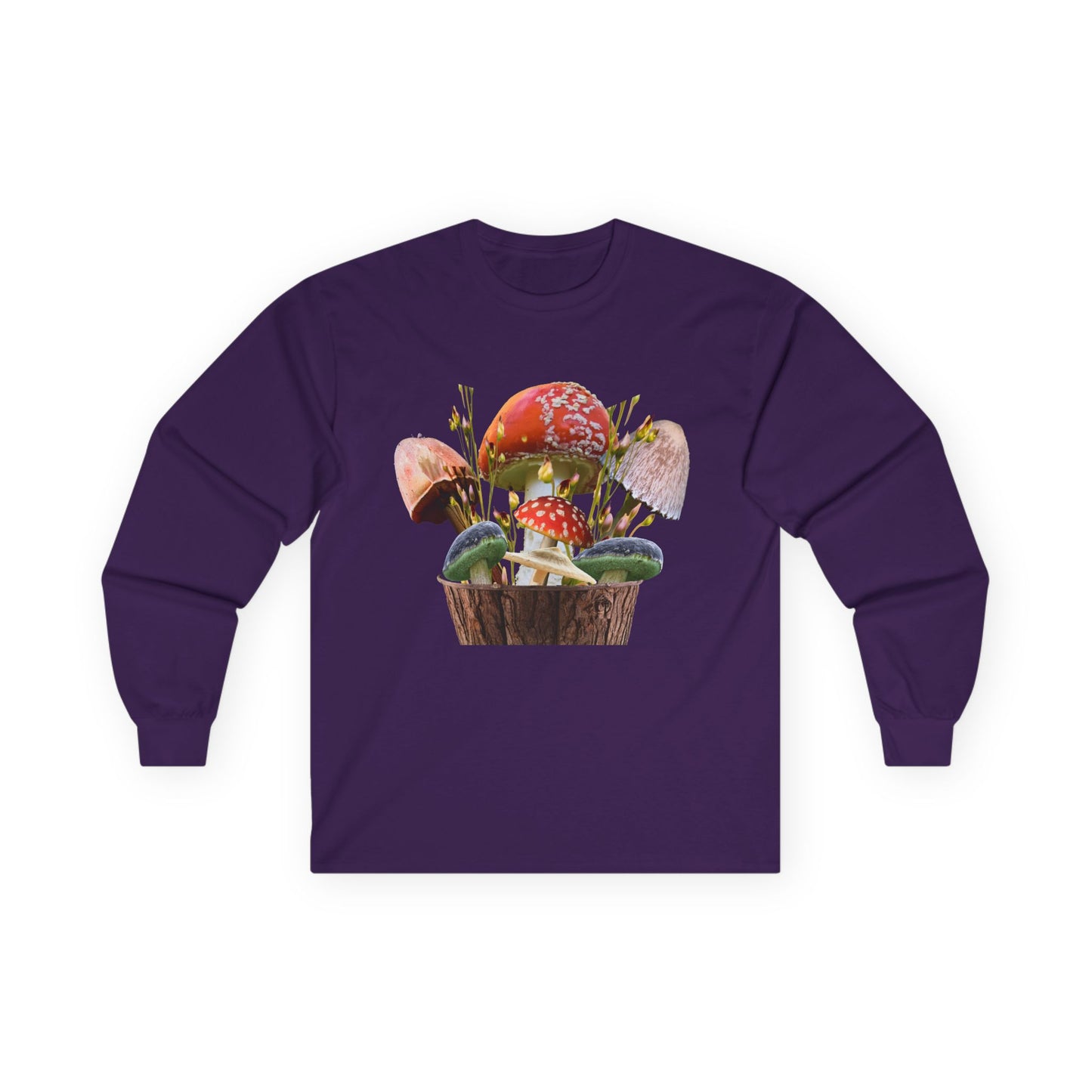 Whimsical Mushroom Long Sleeve Tee | Nature Lover Gift, Fall Fashion, Unisex Tee, Eco-Conscious Style, Cozy Everyday Wear