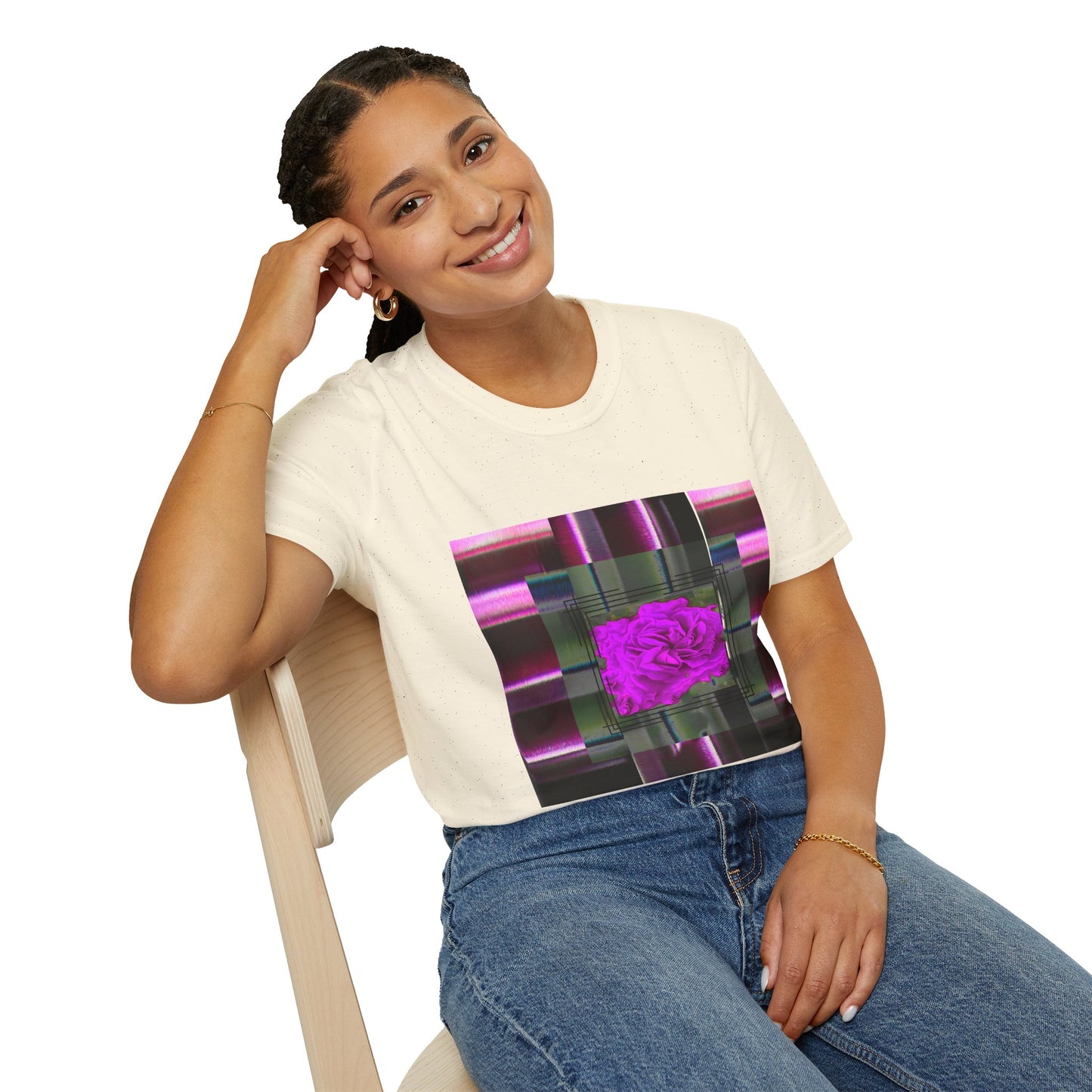 Vibrant Abstract Art T-Shirt, Trendy Graphic Tee, Softstyle Shirt, Unique Gift for Art Lovers, Casual Everyday Wear