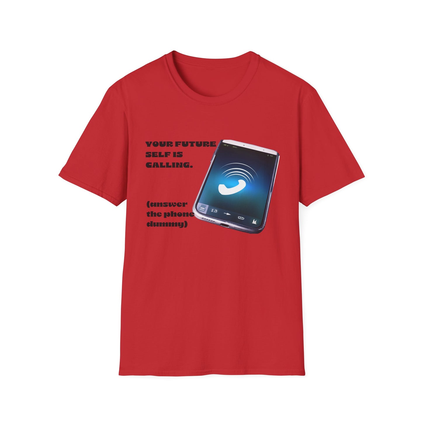 Future Self Calling T-Shirt, Motivational Tee, Gift for Graduates, Funny Phone Shirt, Tech Enthusiast Apparel