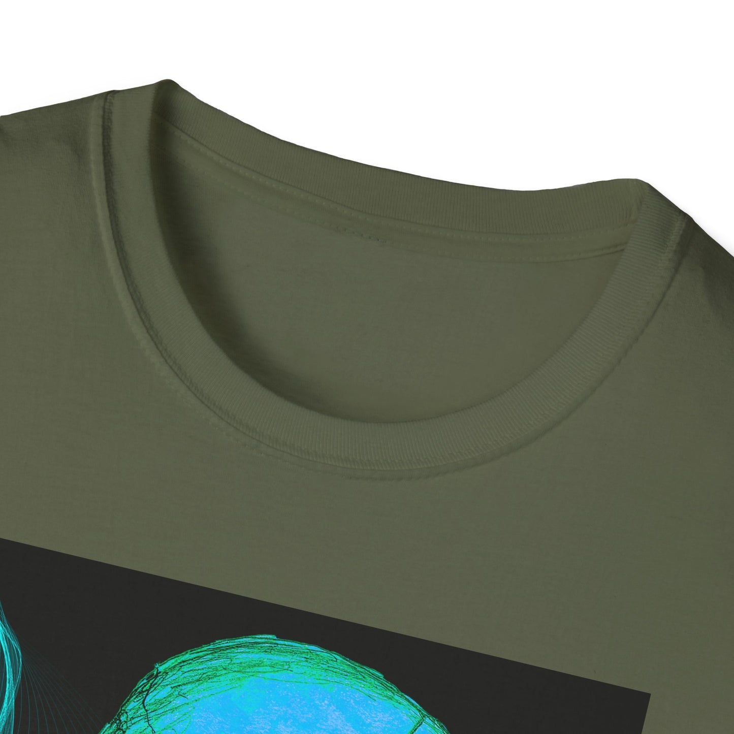 Glow-in-the-Dark floating vibe Skull T-Shirt, Creepy Halloween Tee, Unisex Softstyle Top, Spooky Gift for Teens, Unique Graphic Shirt