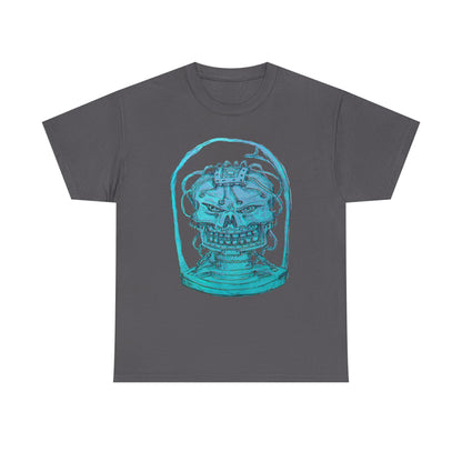 Vibrant Turquoise skull original design Unisex Heavy Cotton Tee